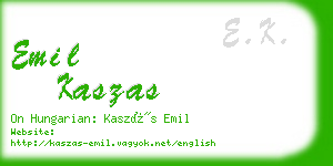 emil kaszas business card